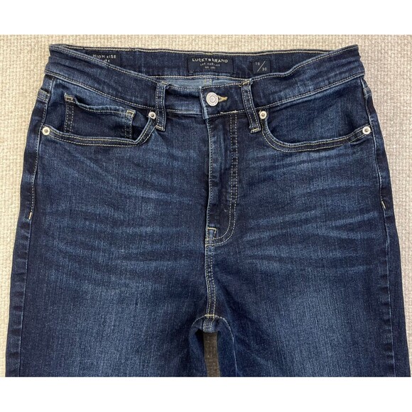 Lucky Brand Jeans Stevie High Rise Flare Women's Size 10 / 30 Stretch Blue Denim - Picture 2 of 12
